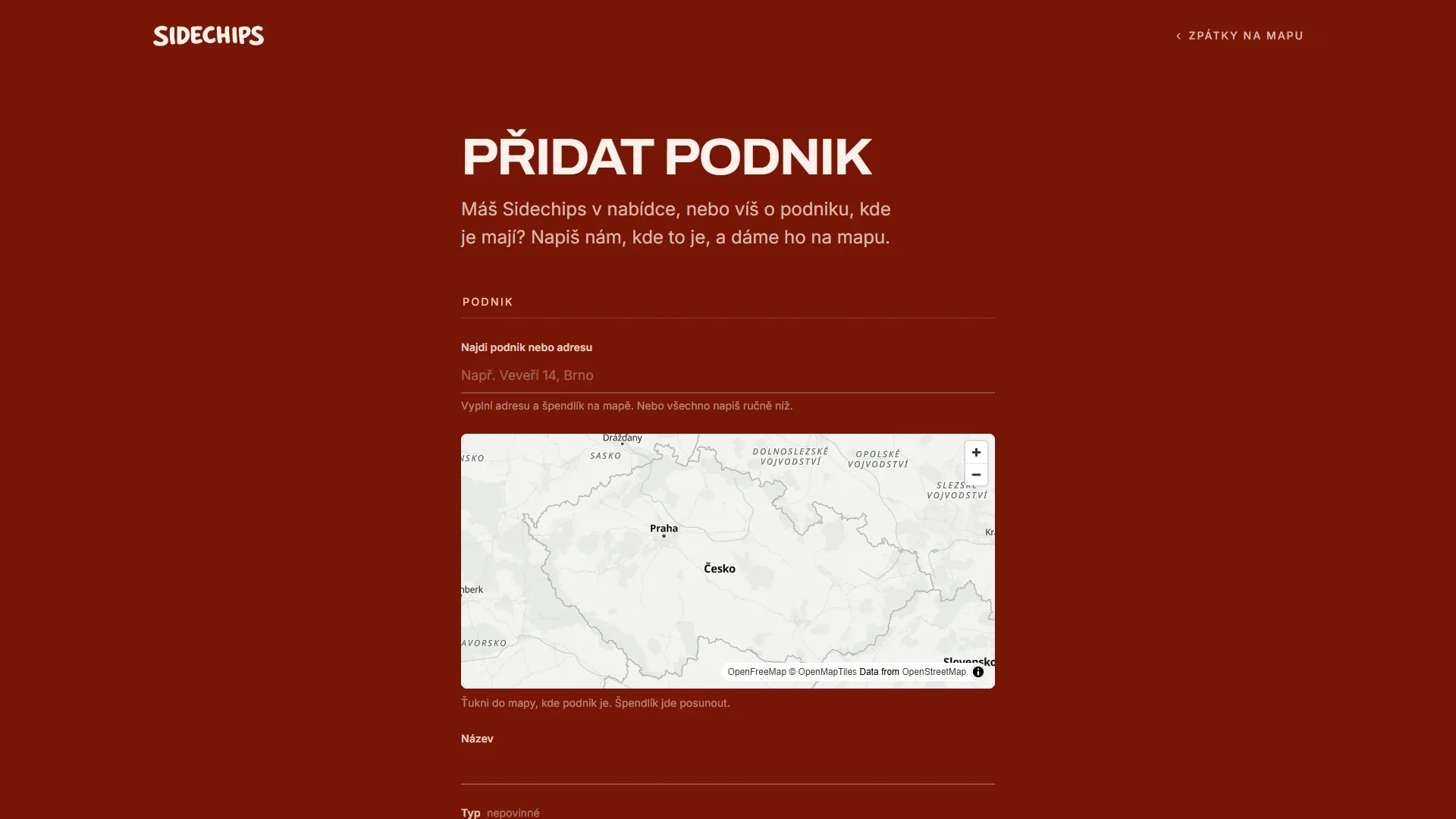 Přidat podnik